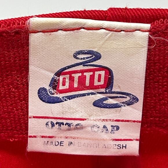 Vintage Cumberland Wisconsin Hat Cap Red 90s Snapback Rope Corded 5 Panel - Picture 8 of 9